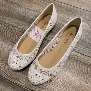 Zigi soho white ballerina flats
